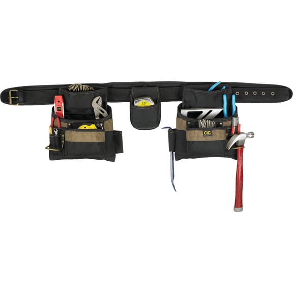 CLC Work Gear 1604 17 Pocket Tool Belt Work Apron 4 Piece Set
