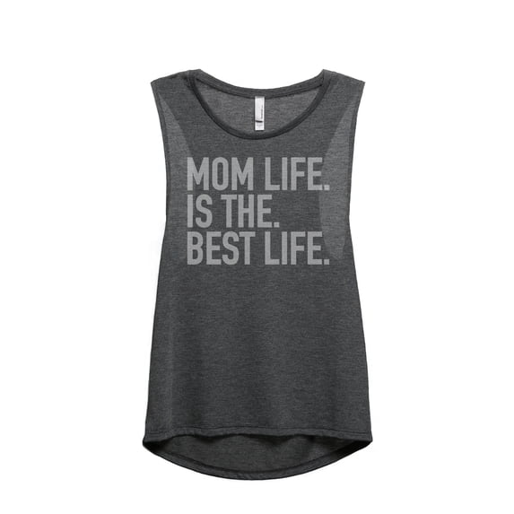 Thread Tank Designs - Mom Life Is The Best Life Women's Sleeveless Muscle Tank Top Tee