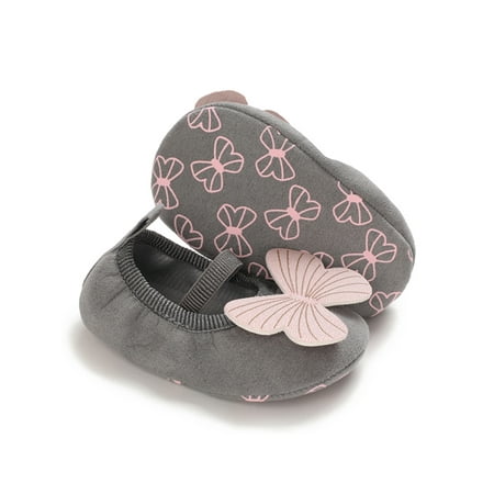 

Rotosw Infant Mary Jane Flats First Walker Crib Shoes Slip On Princess Shoe Lightweight Soft Sole Sock Slippers Wedding Comfortable Loafers Gray 6-12 months