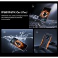 thumbnail image 3 of CUBOT KINGKONG ES Rugged Smartphone 6.56-inch HD , 6GB RAM, 128GB ROM, 5100mAh Battery, Android 14(Black-Orange), 3 of 6