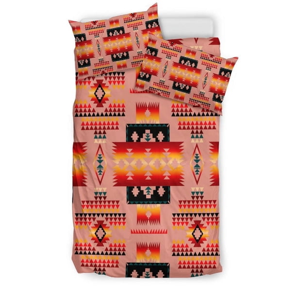 Tan Tribu Patrón Nativo Americano Juego de Cama Lt10