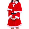 thumbnail image 3 of Traje de disfraz de Navidad Traje de vestido de Papá Noel de Navidad para las vacaciones de Mardi Gras con mantón Yinane Vestido de disfraz de Navidad, 3 of 8