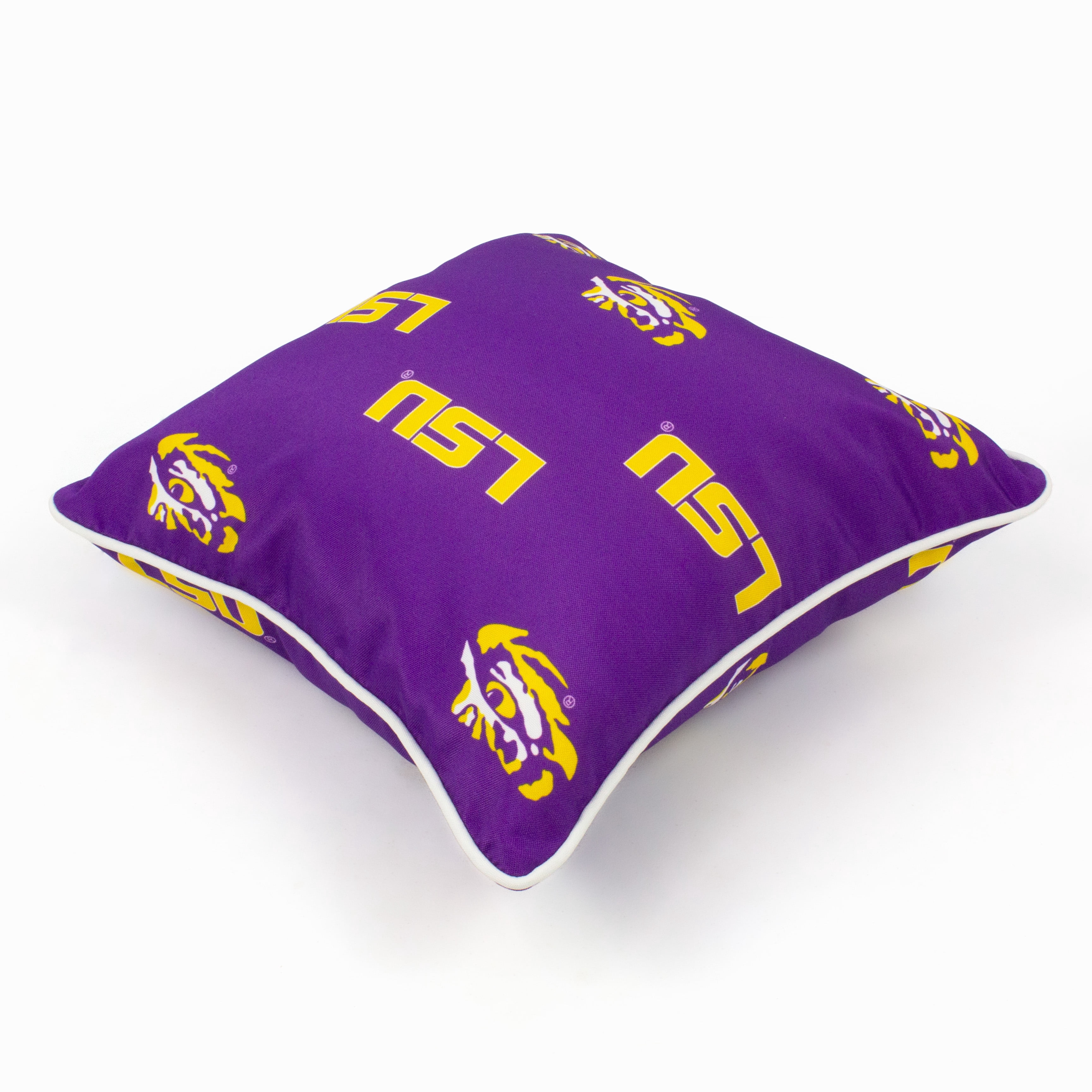 LSU Tigers College Covers Indoor or Outdoor Decorative Pillow 16 in x 16 in