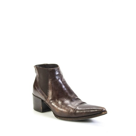 

Pre-owned|Barneys New York Womens Pointed Toe Leather Ankle Booties Brown Size 35.5