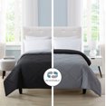 thumbnail image 3 of Mainstays Reversible Microfiber Comforter, Black, King, 3 of 12