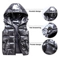 thumbnail image 4 of BAETEUY Men Cotton Vest Autumn Winter Hooded Sleeveless Zipper Placket, 4 of 8