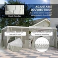 thumbnail image 3 of Barara King Gazebo, Outdoor Canopy Shelter Pergola,12' x 19' Pergola with Adjustable Louvered, Outdoor Pergola with Curtains and Netting, Cream White, 3 of 10