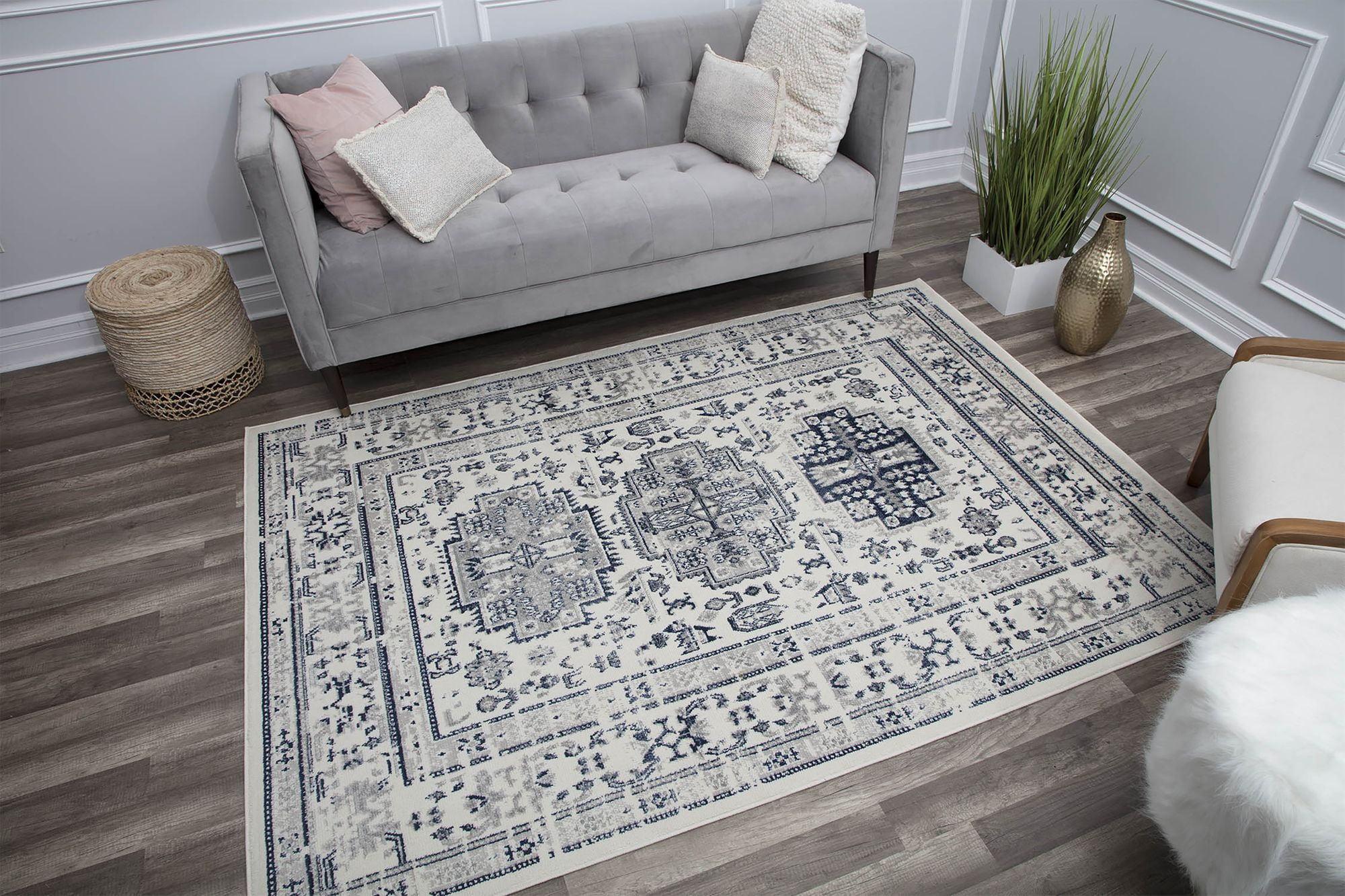 Rugs America Gallagher GL55A Glacial Sundara Vintage Transitional Area Rug, 2'6"x8'