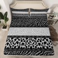 thumbnail image 2 of Homewish Cheetah Zebra Print Full Size Sheets 4-Piece for Teens Female Men,Retro Vintage Aesthetic Breathable Bed Sheets,Abstract Geometric Stripes Lightweight Sheet Sets,Lightweight Room Decor, 2 of 7