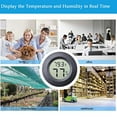 thumbnail image 6 of 4-pack Mini Hygrometer Thermometer Fahrenheit or Celsius Meter Digital LCD Monitor Indoor Room Round Humidity Temperature Gauge for Humidors Home Humidifiers Car Greenhouse Babyroom, 6 of 6