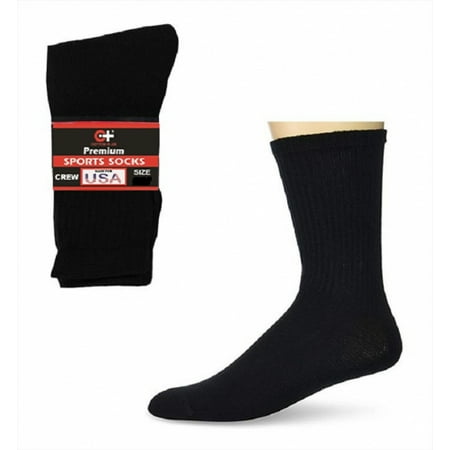 

Black Dress Socks 6-Pack Cotton Crew Socks size XL 10-13 Cotton Socks