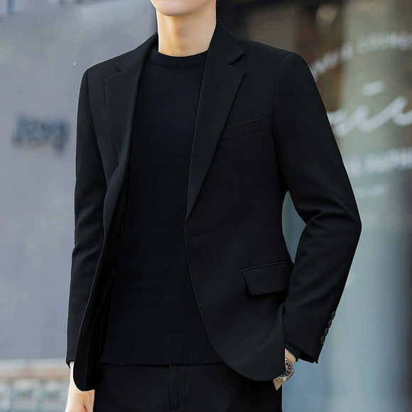 Traje de hombre, traje de hombre de moda, un conjunto de chaqueta de traje, sin planchado, corte ajustado, chaqueta elegante