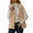 Beige, variant on Women's Double Sided Fleece Vest, Zipper Front Sleeveless Jacket, Oversized Knit Cardigan, Side Pocket Layering Piece, Soft Plush Outerwear, Autumn Winter Warm Wear Beige L