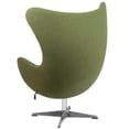 thumbnail image 3 of Grass Green Wool Fabric Egg Chair with Tilt-Lock Mechanism, 3 of 5