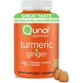 thumbnail image 3 of Qunol Turmeric and Ginger Gummies, Gummy with 500mg Turmeric + 50mg Ginger,  For Joint Support Supplement, Ultra High Absorption Tumeric and Ginger, 3 of 10