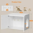 thumbnail image 3 of Danolapsi Cat Litter Box Enclosure,Hidden cat Litter Box Furniture with 2 Doors and Pads,Indoor Cat House,End Table,Wooden Kitty Litter Box Cabinet Furniture, 3 of 7