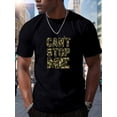 thumbnail image 1 of CAN'T STOP ME Camouflage Print Short Sleeved T-shirt, Casual Comfy Versatile Tee Top, Men's Leisure Everyday Spring/Summer Clothing Tee For Adult, Men, Women, Teen, Teenager, Adolescent, Youth, 1 of 4