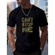 thumbnail image 1 of Camiseta de manga corta con estampado de camuflaje "Can't Stop Me", informal, cómoda y versátil, ideal para el día a día de primavera/verano. Para adultos, hombres, mujeres, adolescentes y jóvenes., 1 of 4