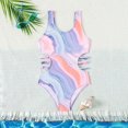 thumbnail image 5 of Grblisyd Girls Swimsuit Cut Out One Piece Bathing Suit Gradient Tie Dye Swimwear Size 10-12, 5 of 5