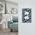 thumbnail image 5 of Fotbe Japanese Water Wave Print Duplex Receptacle Wall Plate, 1-Gang 5.0" x3.0" Wall Outlet Covers, Dual Outlet Faceplates Covers, Color-matched Screws Included-Style S, 5 of 6