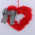 thumbnail image 6 of Cheapark Heart-Shaped Artificial Valentine's Day Wreath - Full Bloom Design with Red/Gold Accents, Front Door Decor for Home Entryway, Festive Layout Prop for Romantic Holidays, 6 of 8