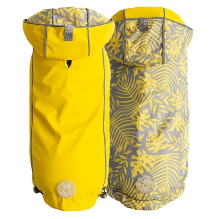 UPC: 0824348707267 | GF Pet GJ023S0-YELLOW-XS Reversible Elasto-Fit Raincoat  Yellow – Extra Small