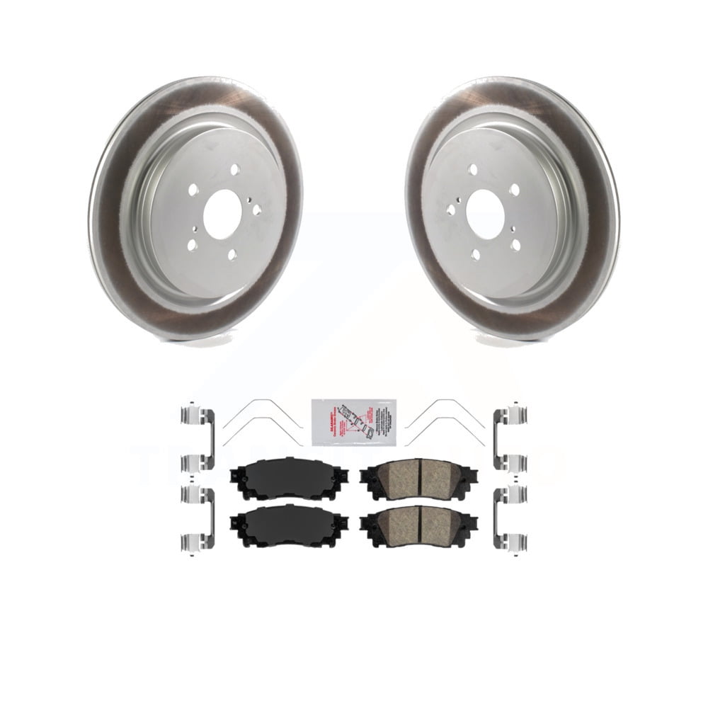 Transit Auto Rear Coated Disc Brake Rotors And Ceramic Pads Kit For