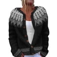 thumbnail image 1 of Jindong Cardigan Tricoté Confortable à Imprimé Floral en Peluche pour Femmes, 1 of 4