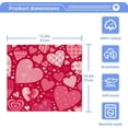 thumbnail image 5 of Coolnut Valentine's Day Love Heart Washcloths 2 Pack, Highly Absorbent Soft Cotton Fingertip Towels for Bathroom, Kitchen, Gym, Spa, Home Decor, 12 x 12 Inch Washcloth Gift, 5 of 7