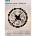 thumbnail image 4 of Ventilador de techo LEDIARY, control remoto sin aspas, negro, enjaulado, de 22 pulgadas, 4 of 7