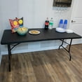 thumbnail image 2 of Everyday Home 6-foot Folding Table for Camping, Parties, and Dining (Black), 2 of 8
