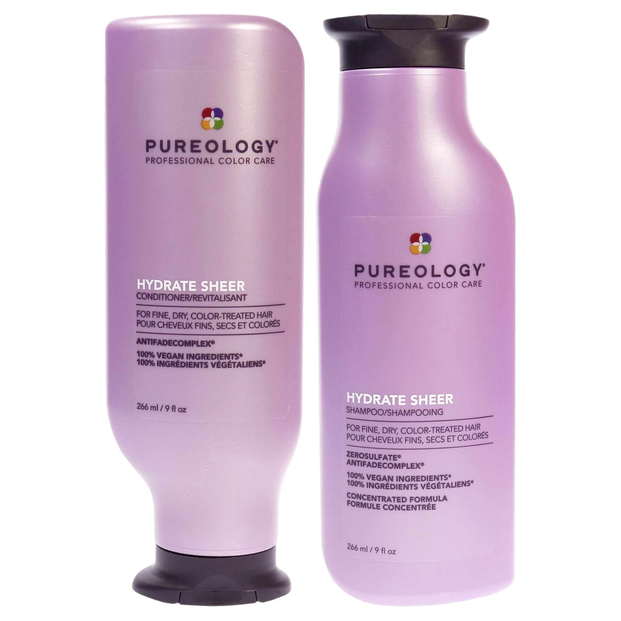 Pureology Hydrate Sheer Shampoo and Conditioner 2 Pc Kit - 9oz Shampoo, 9oz  Conditioner - Walmart.com