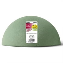 FloraCraft Floral Dry Foam Half Ball 3.9 inch x 7.9 inch Green