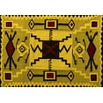 thumbnail image 1 of Ahgly Company Indoor Rectangle Abstract Yellow Modern Area Rugs, 2' x 3', 1 of 4