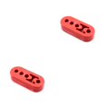 thumbnail image 3 of Scienceny Soporte de montaje de escape para silenciador de coche, soporte de goma Universal rojo, 4 agujeros, 11mm, piezas de reparación de ajuste de Rojo 2piezas Scienceny CBP366455, 3 of 6