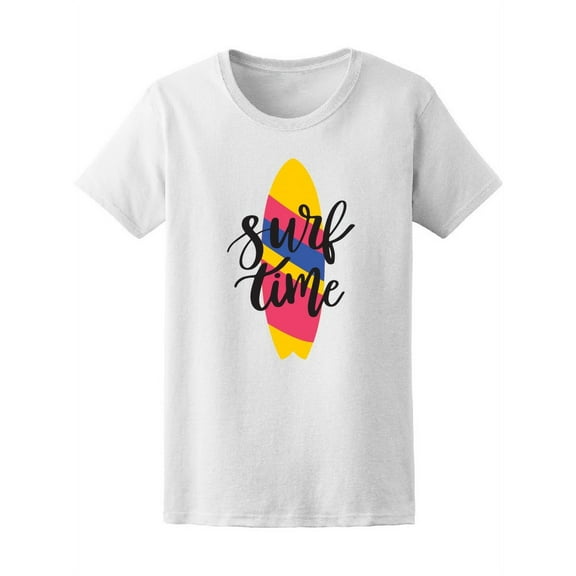 Surf Time Surfing Board T-Shirt Women -Image by Shutterstock, Female XX-Large