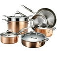 thumbnail image 1 of Lagostina Martellata Copper 3-Ply Cookware Set, 11-pieces, 1 of 1