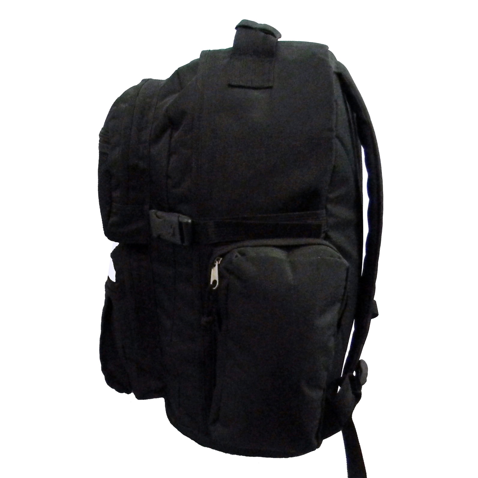 K-Cliffs Large Black 19" Backpack with Water Bottle, Black, Unisex, High School-Adult