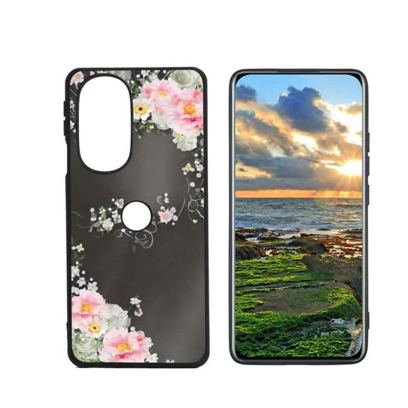 Compatible with Motorola Edge 30 Pro Phone Case, Floral-Flowers-Cute32 Case Men Women, Flexible Silicone Shockproof Case for Motorola Edge 30 Pro