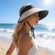 thumbnail image 5 of Sombrero de sol de ala ancha para exteriores,ideal para senderismo,senderismo,estilo pescador,transpirable y con protección solar para viajes,playa,pesca,camping y jardinería., 5 of 6