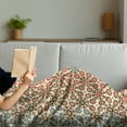 thumbnail image 3 of Abstract Soft Flannel Fleece Throw Blanket, Seamless Pattern with Motifs Far Eastern Themed Print, Cozy Plush for Indoor and Outdoor Use, 60" x 80", Beige and Brown, by Ambesonne, 3 of 5
