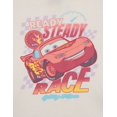 thumbnail image 4 of Disney Cars Little Girls' Fleece 2-Piece Hoodie and Leggings Set McQueen White Pink, 4 of 6