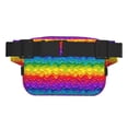 thumbnail image 3 of Fotbe Bright Rainbow Cangurera Cuadrada con Estampado de Doble Capa, Bolsa de Cintura Ajustable Mini para Hombres y Mujeres, 3 of 9