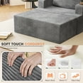 thumbnail image 5 of Homall Oversized Boneless Sofa Chair Deep Seat Sleeper Sofa Chaise Lounge Chair Indoor for living room,Gray, 5 of 8