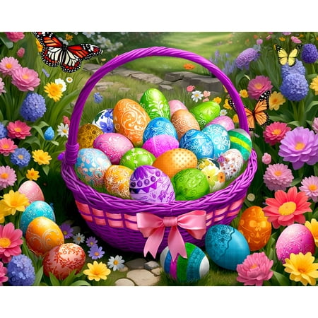Springbok Easter in Bloom - 500 Piece Jigsaw Puzzle - Made in USA - Unique Cut Pieces
