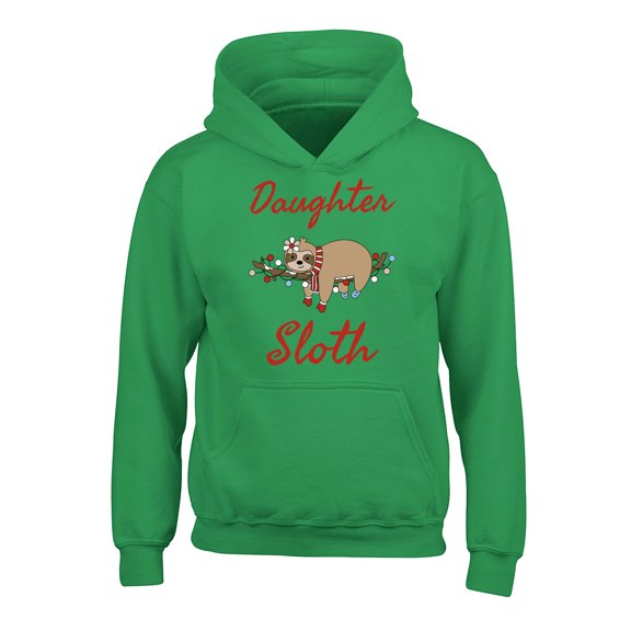 Awkward Styles Christmas Hoodies for Kids Youth Daughter Sloth Sweatshirt