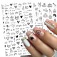 thumbnail image 2 of 1 UNIDS Blanco y Negro Amor Flor Abstracta Nail Art Decoración Nail Slider Sexy Mujer Nail Art Sticker DIY Nail Art Ornament Dengxun unisex, 2 of 2