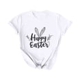 thumbnail image 3 of cllios T-Shirts de Pâques pour Femmes Mignons Joyeuses Pâques T-Shirts Graphiques à Lettres Manches Courtes T-Shirts Basiques Légers Col Rond T-Shirts d'Entraînement Cadeaux de Pâques pour Femmes, 3 of 6