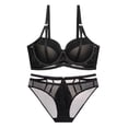 thumbnail image 1 of Sujetador de aros de acero suave para mujer, ropa interior sexy, pecho pequeño, sujetador push-up anticaída que se muestra en la parte superior grande, 1 of 6