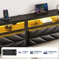 thumbnail image 4 of Greenstell King LED Bed Frame with Headboard Storage - Charging Station,Black, 4 of 8